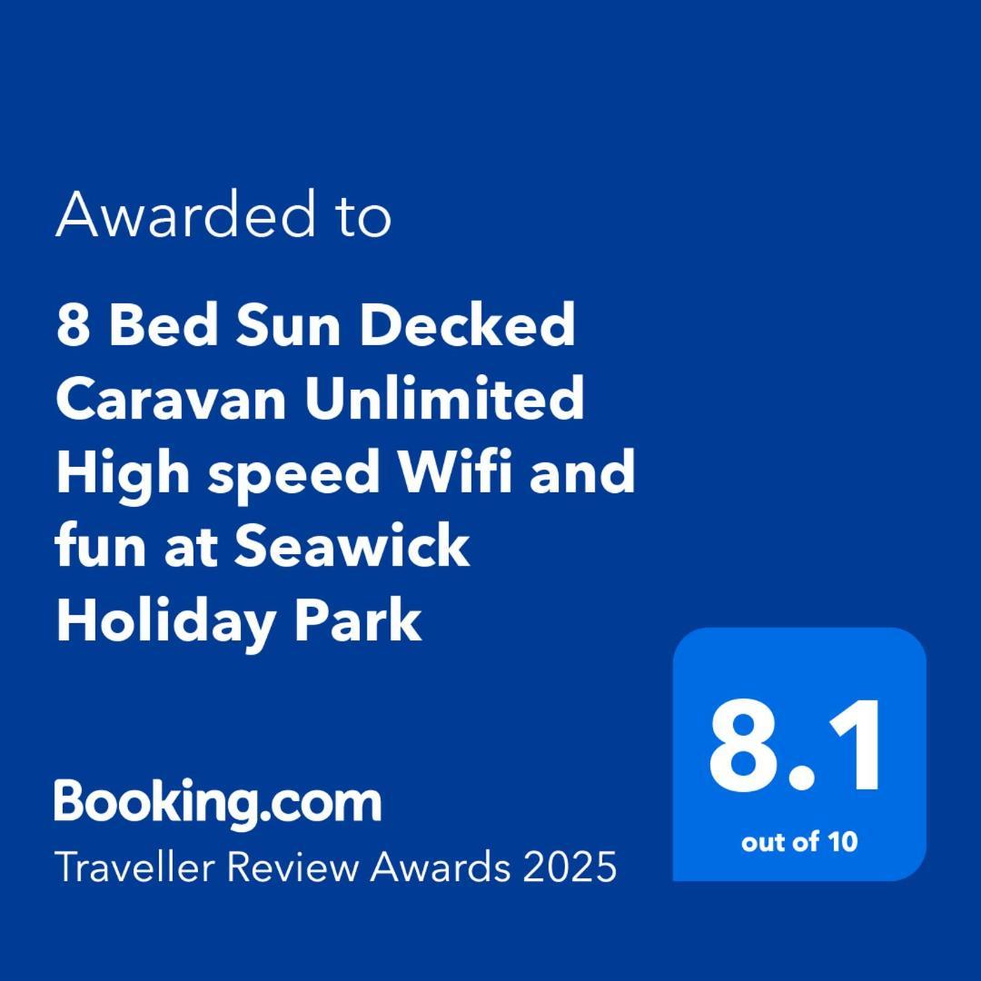 8 Bed Sun Decked Caravan Unlimited High Speed Wifi And Fun At Seawick Holiday Park Clacton-on-Sea Ngoại thất bức ảnh